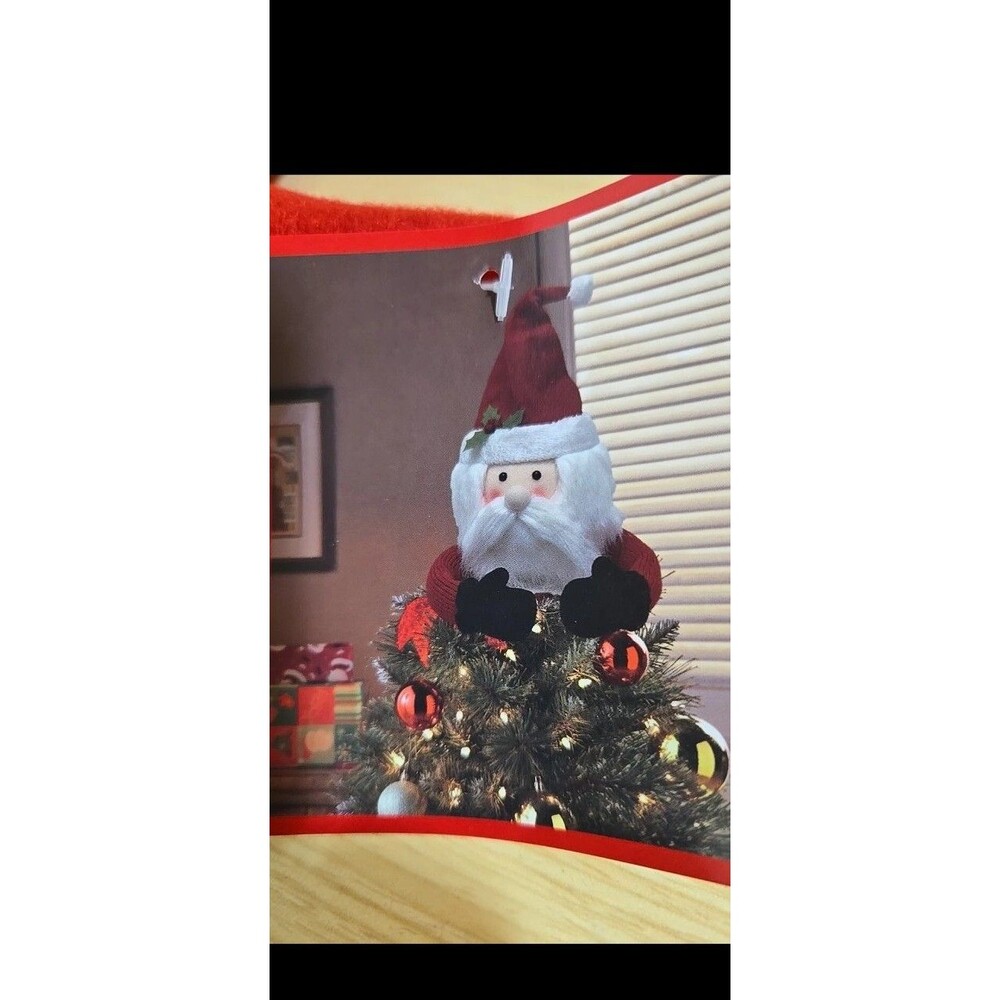 Santa Tree Topper Hugging Santa Christmas Tree Topper Decor - Picture 2 of 5